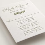 "Simply Elegant" - Letterpress Multi-Event RSVP Cards in Pistachio by Yaling Hou Suzuki - Detail