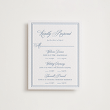 "The Chapel" - Letterpress Multi-Event RSVP Cards in Provincial Blue by Melinda Denison - Front