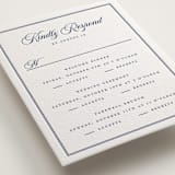 "Tiled" - Letterpress Multi-Event RSVP Cards in Lapis by Angela Garrick - Detail