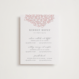 "Hydrangea Blooms" - Letterpress Multi-Event RSVP Cards in Blush by Paula Pecevich - Front