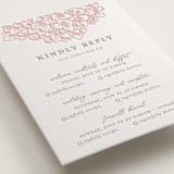 "Hydrangea Blooms" - Letterpress Multi-Event RSVP Cards in Blush by Paula Pecevich - Detail