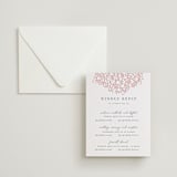 "Hydrangea Blooms" - Letterpress Multi-Event RSVP Cards in Blush by Paula Pecevich - Invitation with Envelope