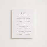 "Simple charm" - Letterpress Multi-Event RSVP Cards in Soft Black by Stacey Meacham - Front
