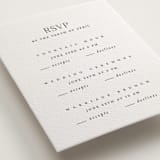 "Simple charm" - Letterpress Multi-Event RSVP Cards in Soft Black by Stacey Meacham - Detail