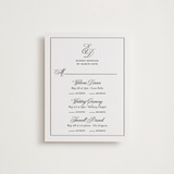 "Royal" - Letterpress Multi-Event RSVP Cards in Soft Black by Melinda Denison - Front