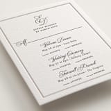 "Royal" - Letterpress Multi-Event RSVP Cards in Soft Black by Melinda Denison - Detail
