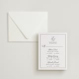 "Royal" - Letterpress Multi-Event RSVP Cards in Soft Black by Melinda Denison - Invitation with Envelope