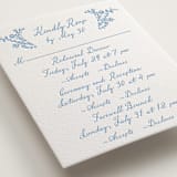 "Garden romance" - Letterpress Multi-Event RSVP Cards in Sky Blue by Creo Study - Detail