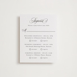 "Ambrose" - Letterpress Multi-Event RSVP Cards in Soft Black by Olivia Raufman - Front