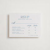 "ricciarelli" - Letterpress Multi-Event RSVP Cards in Denim by chocomocacino - Front