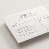 "ricciarelli" - Letterpress Multi-Event RSVP Cards in Denim by chocomocacino - Detail