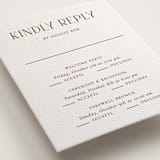 "chic" - Letterpress Multi-Event RSVP Cards in Burnt Sienna by Vanessa Doyle - Detail