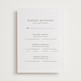 "Bouvardia" - Letterpress Multi-Event RSVP Cards in Graphite by Deynaaz Daraei - Front