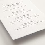 "Bouvardia" - Letterpress Multi-Event RSVP Cards in Graphite by Deynaaz Daraei - Detail