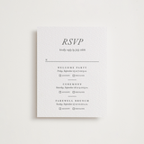 "Magnolia" - Letterpress Multi-Event RSVP Cards in Pewter by Eric Clegg - Front