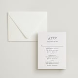 "Magnolia" - Letterpress Multi-Event RSVP Cards in Pewter by Eric Clegg - Invitation with Envelope