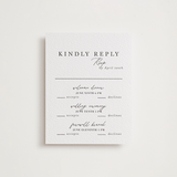 "modern classic" - Letterpress Multi-Event RSVP Cards in Soft Black by Tamara Hilje - Front