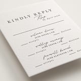 "modern classic" - Letterpress Multi-Event RSVP Cards in Soft Black by Tamara Hilje - Detail