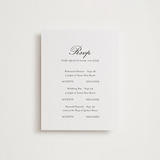 "Finely" - Letterpress Multi-Event RSVP Cards in Soft Black by Ani Somi - Front