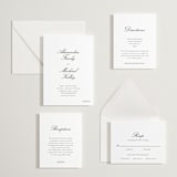"Finely" - Letterpress Multi-Event RSVP Cards in Soft Black by Ani Somi - Invitation Suite