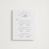 "Stately" - Letterpress Multi-Event RSVP Cards in Provincial Blue by Creo Study - Front
