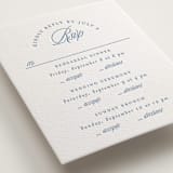 "Stately" - Letterpress Multi-Event RSVP Cards in Provincial Blue by Creo Study - Detail