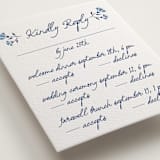 "Talavera" - Letterpress Multi-Event RSVP Cards in Lapis by Tamara Hilje - Detail