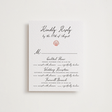 "Ocean Love" - Letterpress Multi-Event RSVP Cards in Peach by Alston Foster - Front