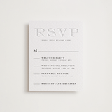 "Classically" - Letterpress Multi-Event RSVP Cards in Soft Black by Jenna Holcomb - Front