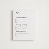"Westin" - Letterpress Multi-Event RSVP Cards in Soft Black by Hudson meet Rose - Front
