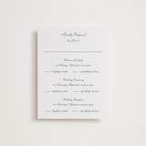 "Villa" - Letterpress Multi-Event RSVP Cards in Provincial Blue by Blustery August - Front