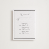 "The Day" - Letterpress Multi-Event RSVP Cards in Soft Black by mo kelley - Front