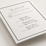"The Day" - Letterpress Multi-Event RSVP Cards in Soft Black by mo kelley - Detail