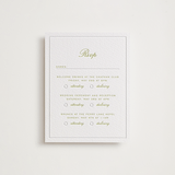 "Calia " - Letterpress Multi-Event RSVP Cards in Avocado by Ani Somi - Front