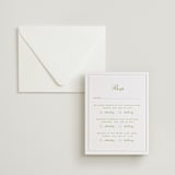 "Calia" - Letterpress Multi-Event RSVP Cards in Avocado by Ani Somi - Invitation with Envelope