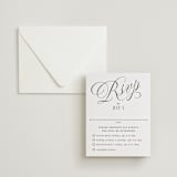 "Mirin" - Letterpress Multi-Event RSVP Cards in Soft Black by Kate Ahn - Invitation with Envelope