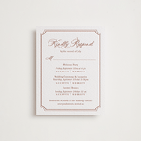 "Avery" - Letterpress Multi-Event RSVP Cards in Dusty Rose by Jennifer Postorino - Front