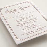 "Avery" - Letterpress Multi-Event RSVP Cards in Dusty Rose by Jennifer Postorino - Detail