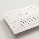 "Framed Monogram" - Letterpress Multi-Event RSVP Cards in Faux Gold by Kelly Schmidt - Detail