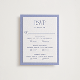 "Threaded" - Letterpress Multi-Event RSVP Cards in Periwinkle by Pixel and Hank - Front