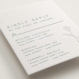 "Perennial" - Letterpress Multi-Event RSVP Cards in Cucumber by Amy Kross - Detail