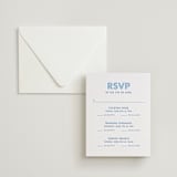 "Sienna" - Letterpress Multi-Event RSVP Cards in Sky Blue by Ellen Schlegelmilch - Invitation with Envelope