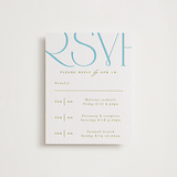 "Numerical" - Letterpress Multi-Event RSVP Cards in Pool by Owl and Toad - Front