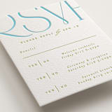 "Numerical" - Letterpress Multi-Event RSVP Cards in Pool by Owl and Toad - Detail