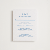 "Brooklyn" - Letterpress Multi-Event RSVP Cards in Sapphire by Ellen Schlegelmilch - Front