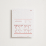 "Alaia" - Letterpress Multi-Event RSVP Cards in Verona Sunset by Blustery August - Front