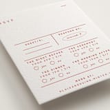 "Alaia" - Letterpress Multi-Event RSVP Cards in Verona Sunset by Blustery August - Detail