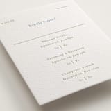 "Tuscany" - Letterpress Multi-Event RSVP Cards in Sky Blue by Blustery August - Detail