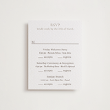 "Perriand" - Letterpress Multi-Event RSVP Cards in Coffee by Megan Davis - Front