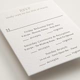 "Perriand" - Letterpress Multi-Event RSVP Cards in Coffee by Megan Davis - Detail
